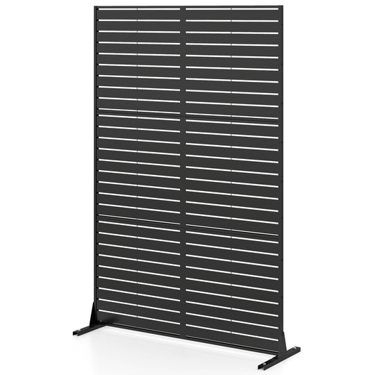 Outdoor Metal Privacy Screen 72"H x 48"W with Stand