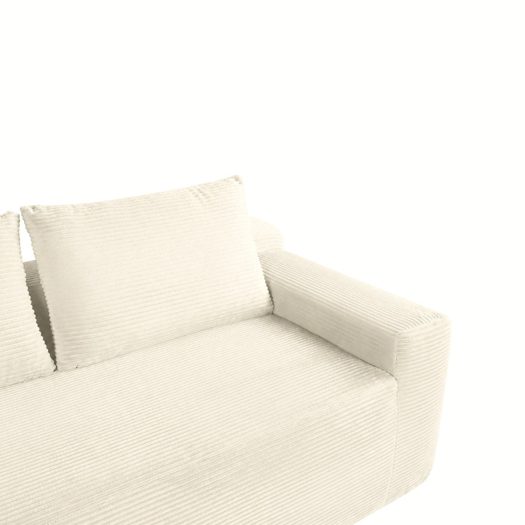 Cloud L-Shaped Corduroy Sectional Sofa with Chaise Lounge