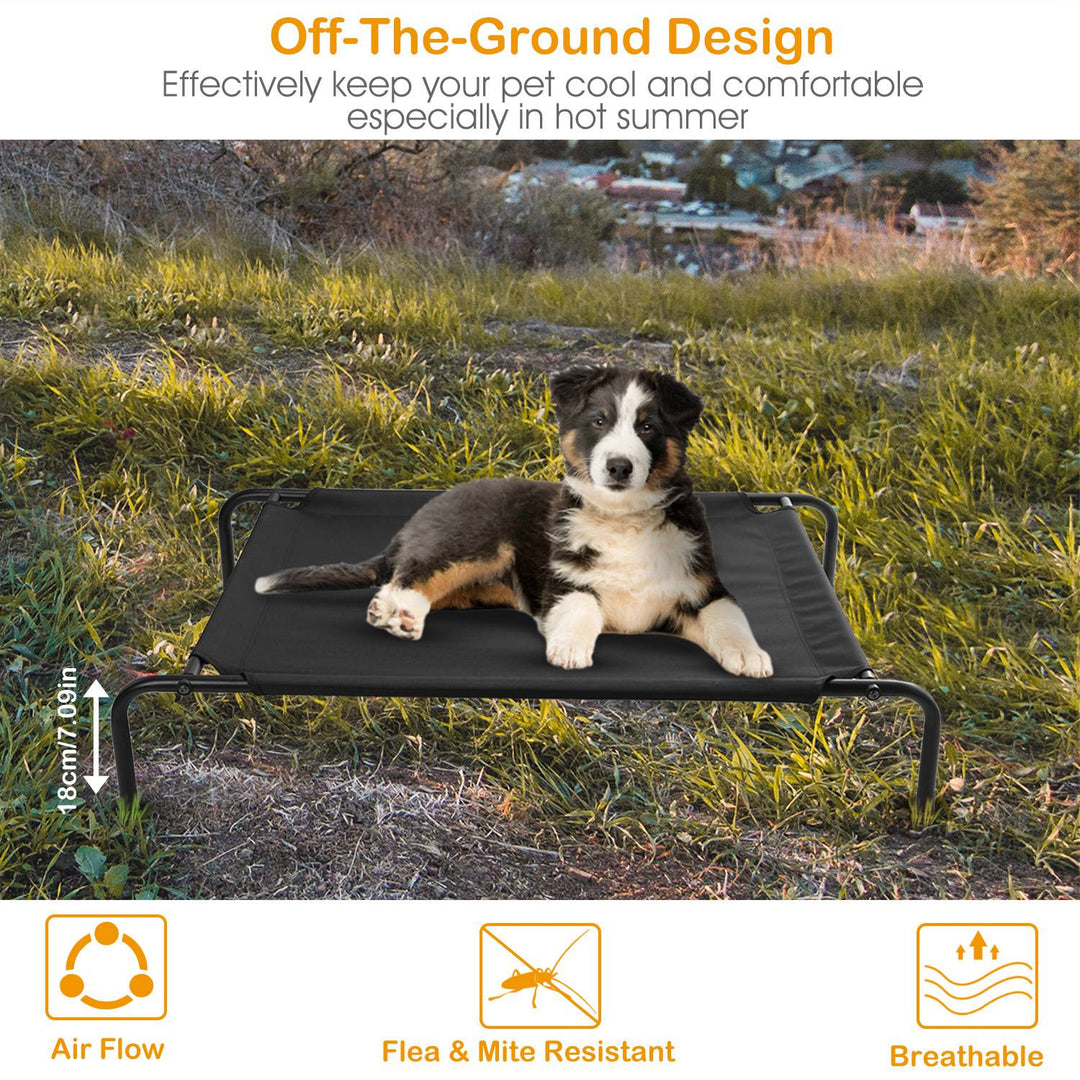 Elevated Pet Bed Dogs Cot Dogs Cats Cool Bed S/M/L Heavy-Duty Breathable Washable Indoor Outdoor Use