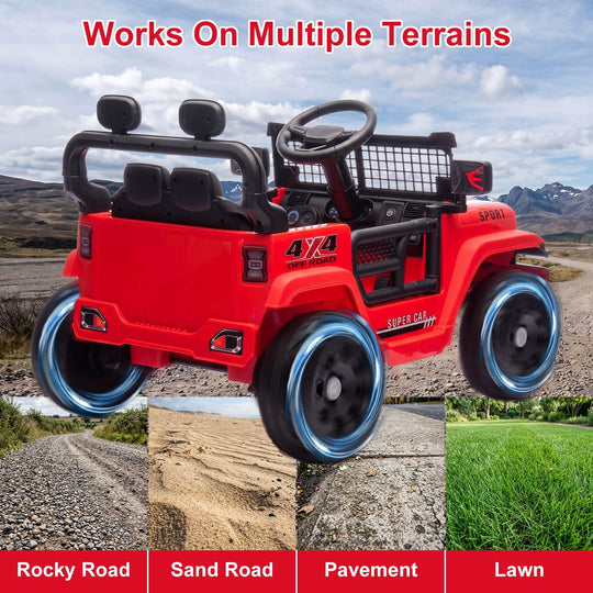24V Kids Ride On Car with Remote Control & 4WD
