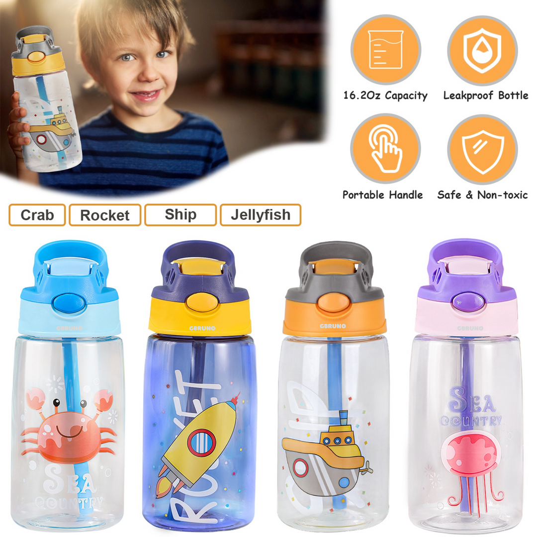 GBruno 16.2Oz Leak-proof Kids Water Bottle