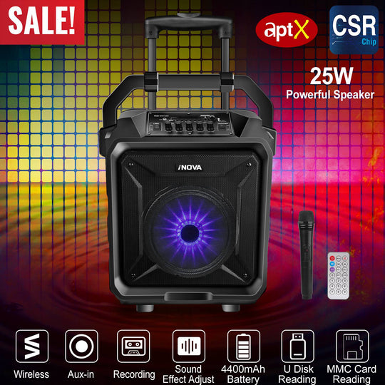 Portable Wireless Party Speaker with Disco Lighting