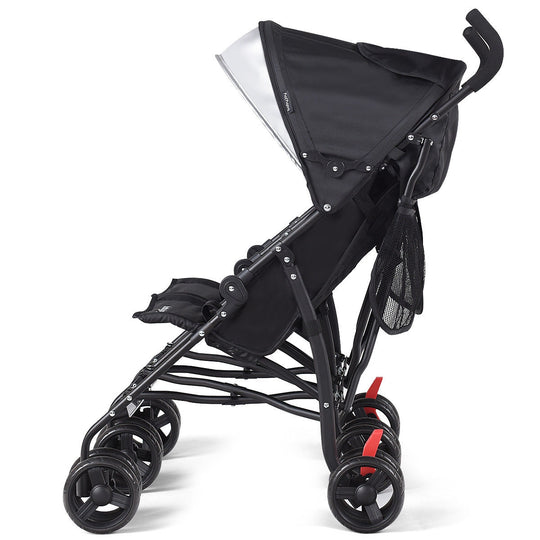 Foldable Twin Baby Double Stroller Ultralight Umbrella Kids Stroller-Black