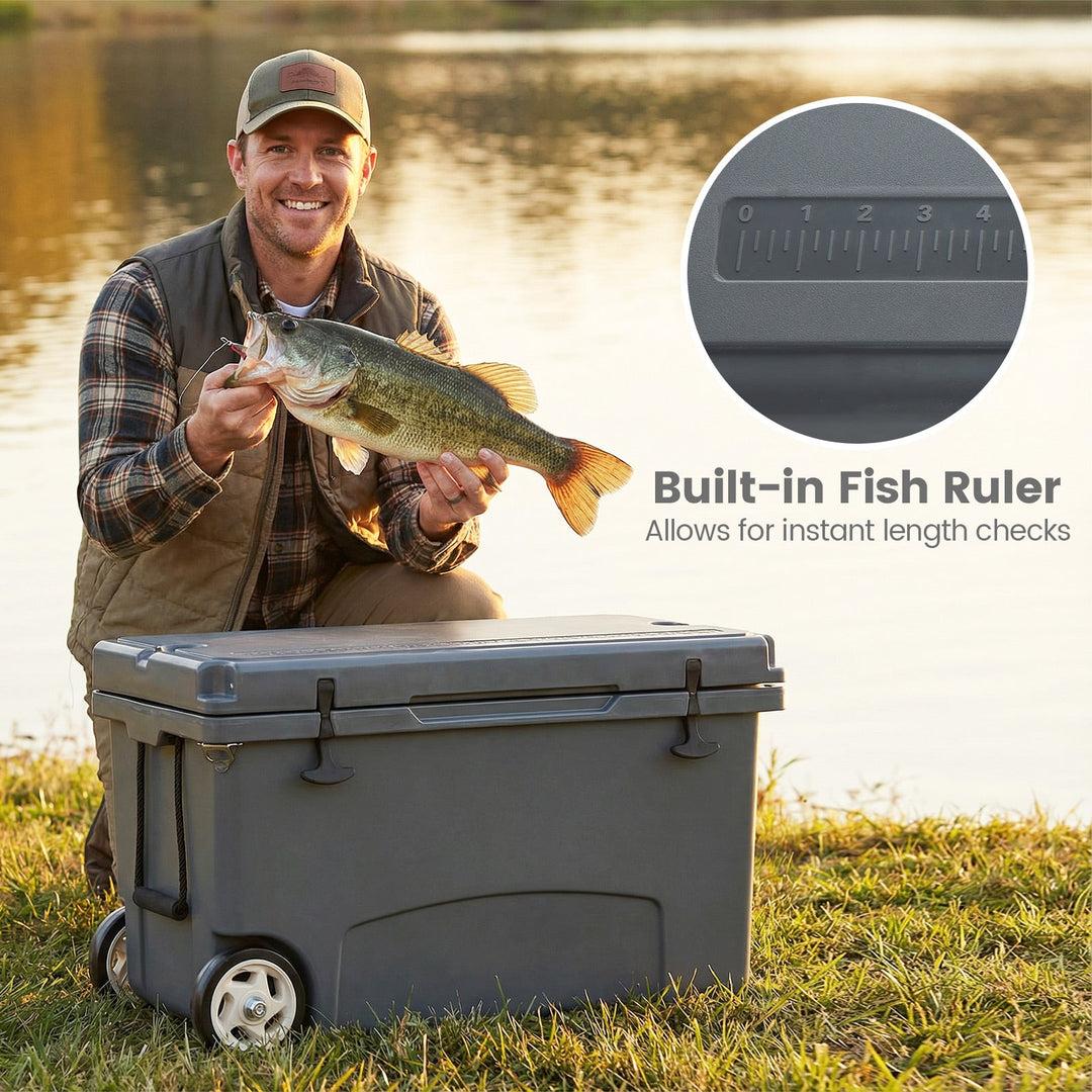 75 Quart Portable Hard Cooler with 6-Day Ice Retention and Wheels
