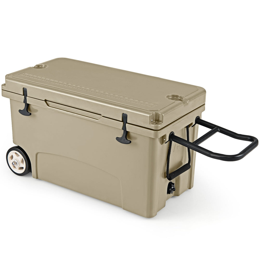 75 Quart Portable Hard Cooler with 6-Day Ice Retention and Wheels