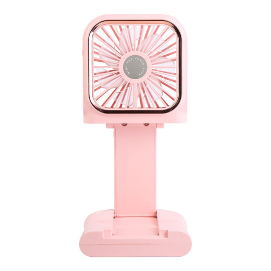 5 In 1 Folding Mini Fan Hands-free Rechargeable Neck Fan Handheld Fan with 3 Speeds Power Bank Phone Holder Neck Strap for Home Office Travel Dormitor