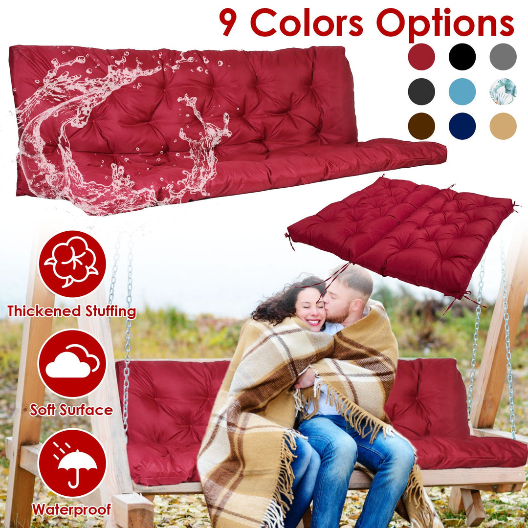 Swing Cushion 2-3 Seater Waterproof with Backrest 59x43.3in