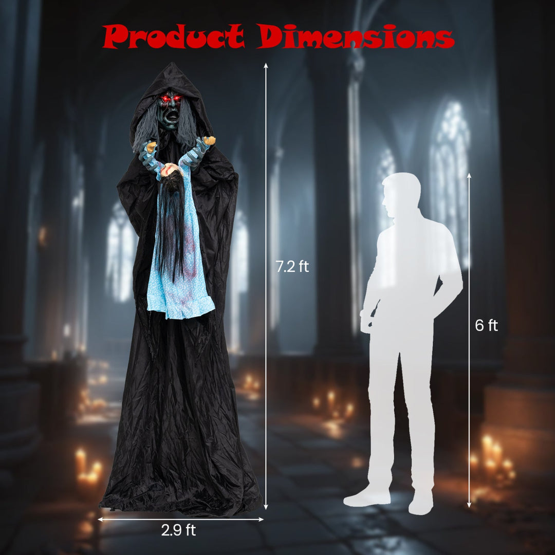 Animated Halloween Soul Sucker Decoration 7.2 ft Tall