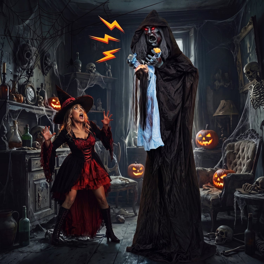 Animated Halloween Soul Sucker Decoration 7.2 ft Tall