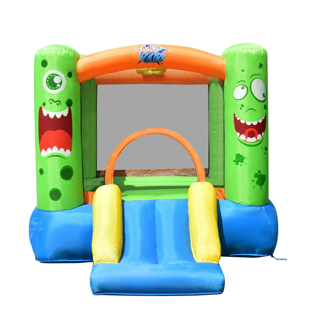 Inflatable Castle Bounce House Jumper Playhouse with Slider for Kids