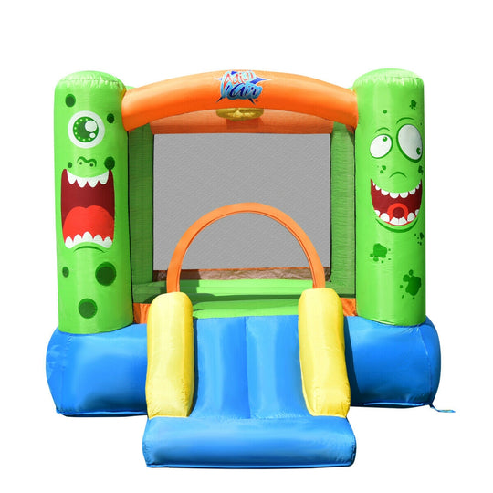 Inflatable Castle Bounce House Jumper Playhouse with Slider for Kids