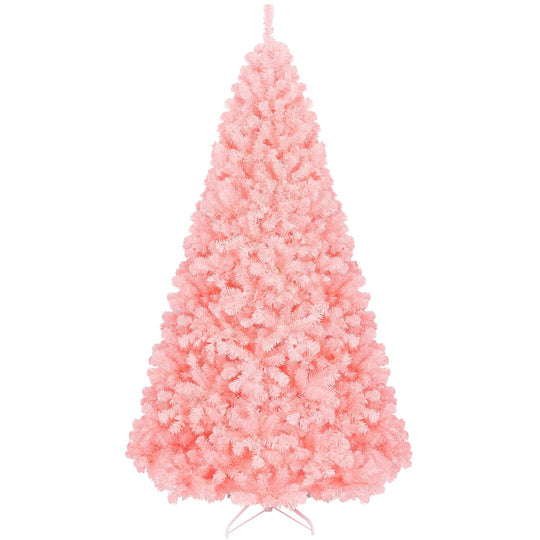 6 FT Pre-Lit Pink Christmas Tree with 500/250/140/750 Warm White LED Lights