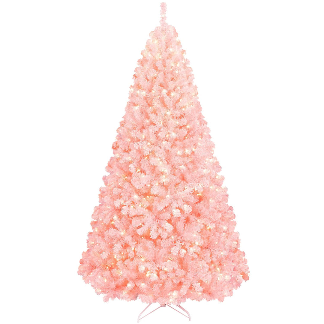 6 FT Pre-Lit Pink Christmas Tree with 500/250/140/750 Warm White LED Lights