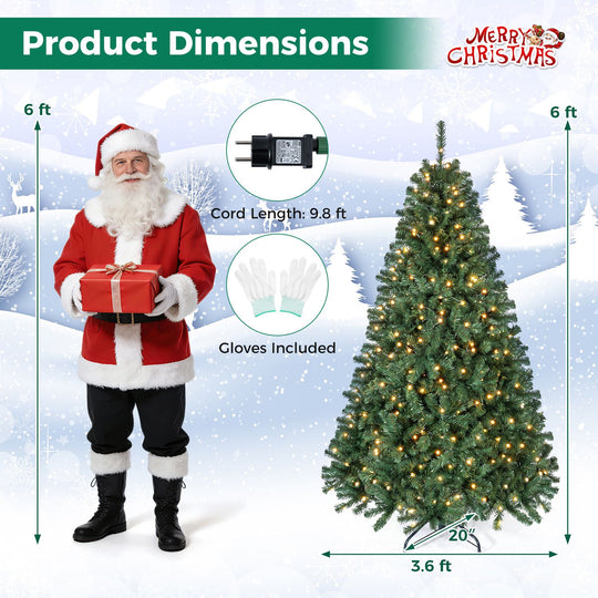 7.5/6 FT Smart Pencil Christmas Tree with Remote APP & RGB Lights Music Sync-6FT