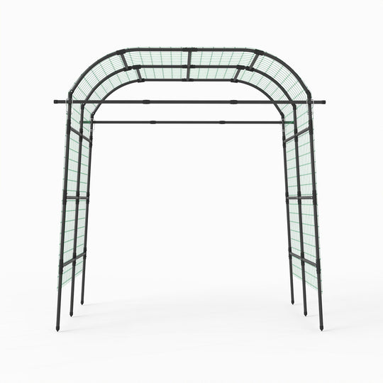 7.5 FT Tall Metal Garden Arch Trellis for Climbing Plants Outdoor