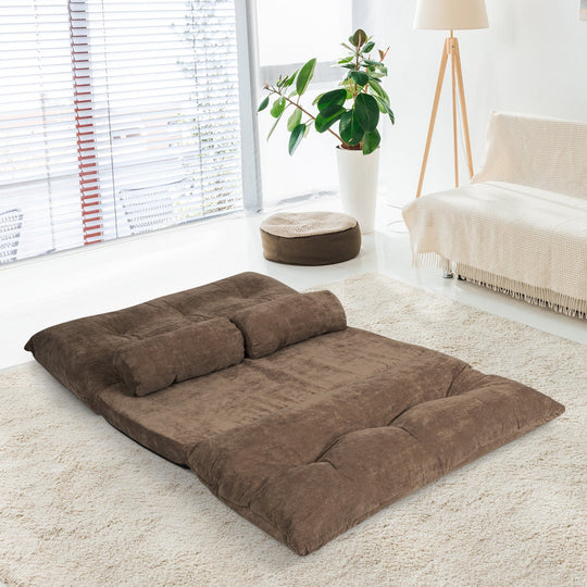6-Position Adjustable Sleeper Lounge Couch with 2 Pillows