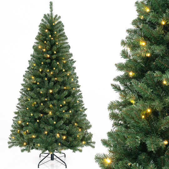 Pre-Lit Artificial Christmas Tree with LED Lights