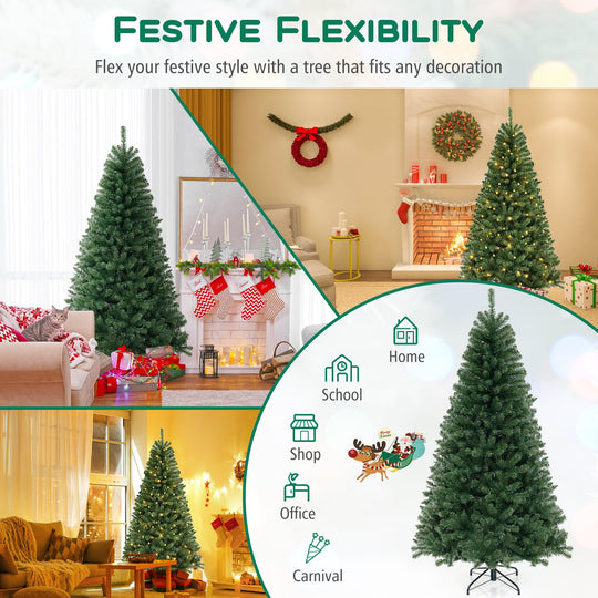 Pre-Lit Artificial Christmas Tree with LED Lights