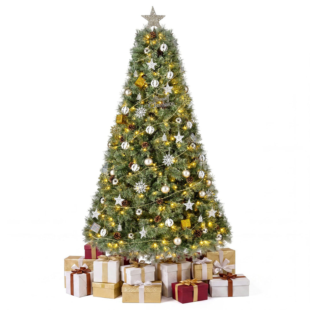 6 Artificial Christmas Tree Hinged Fully-Decorated with 238/360/524 Blossom Pine Needles