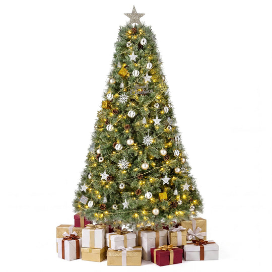 6 Artificial Christmas Tree Hinged Fully-Decorated with 238/360/524 Blossom Pine Needles