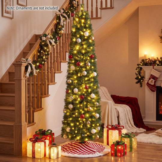 8 FT Artificial Pine Christmas Tree with 575 Branch Tips