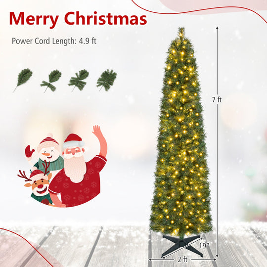 8 FT Artificial Pine Christmas Tree with 575 Branch Tips