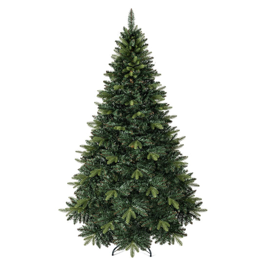 8 FT Artificial Christmas Tree with 1450 Full Branch Tips and Folding Metal Stand