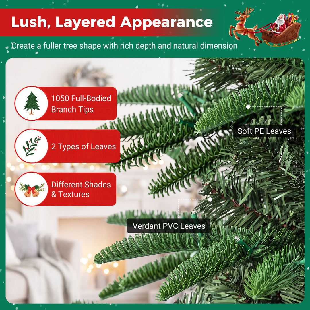 6 FT Pre-Lit Artificial Christmas Tree with 3 Gift Boxes and 780 Lush Branch Tips
