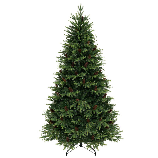 6FT Pre-Lit Artificial Christmas Tree with Warm White and Multicolor LED Lights