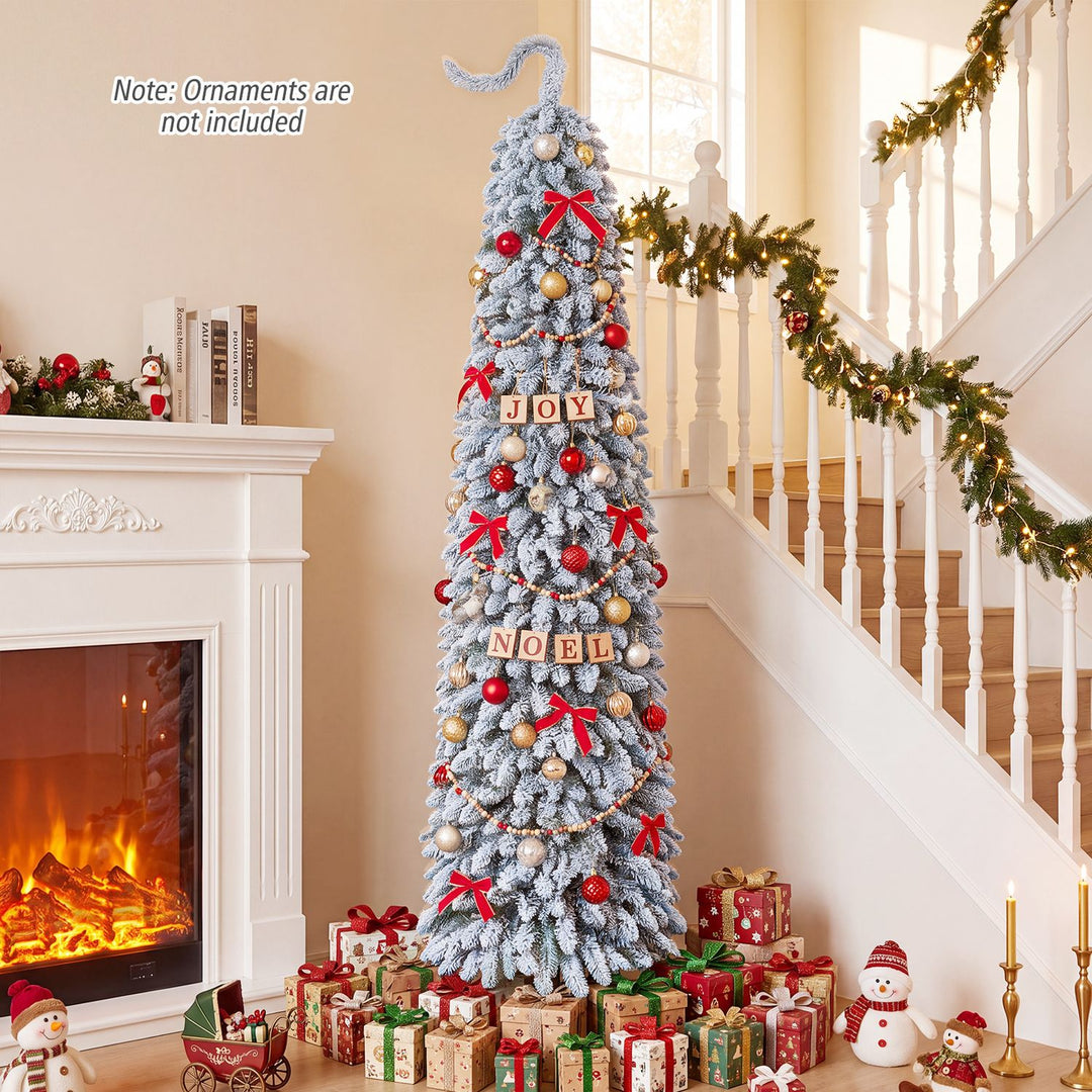 5 FT Pre-Lit Artificial Christmas Tree with Bendable Top and 110 Warm White LED Lights