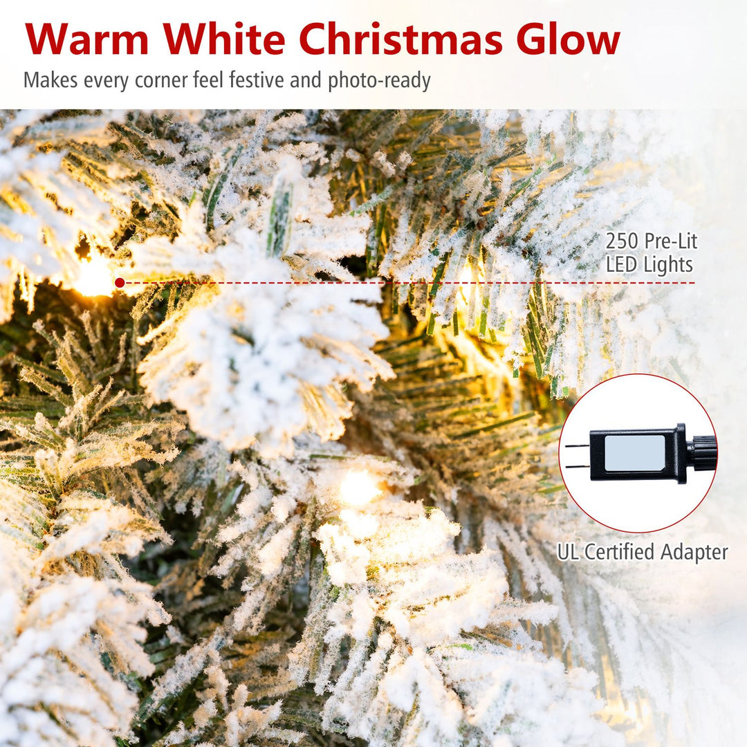 5 FT Pre-Lit Artificial Christmas Tree with Bendable Top and 110 Warm White LED Lights