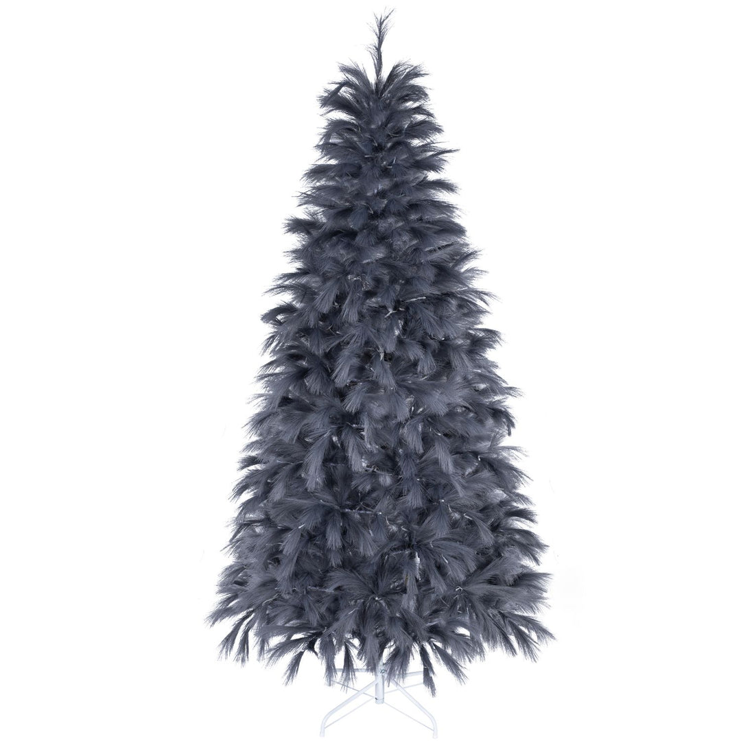 6 FT Pre-Lit Christmas Tree with Feather-Inspired Branch Tips