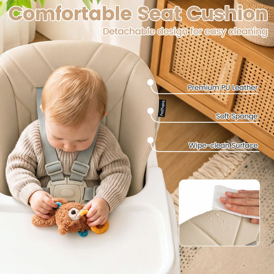 7-in-1 Convertible High Chair with Adjustable Tray