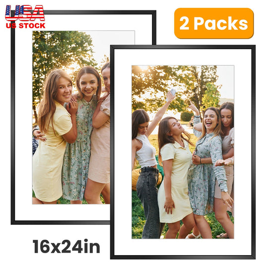 2 Packs 16x24in Picture Frames Wall Gallery Photo Frame Wall Mounted Poster Display Frame  for Horizontal Vertical Wall Mounted