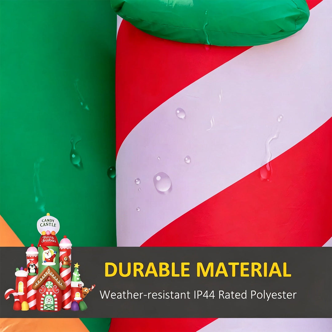 10FT Inflatable Candy Castle Christmas Decoration with LED Lights
