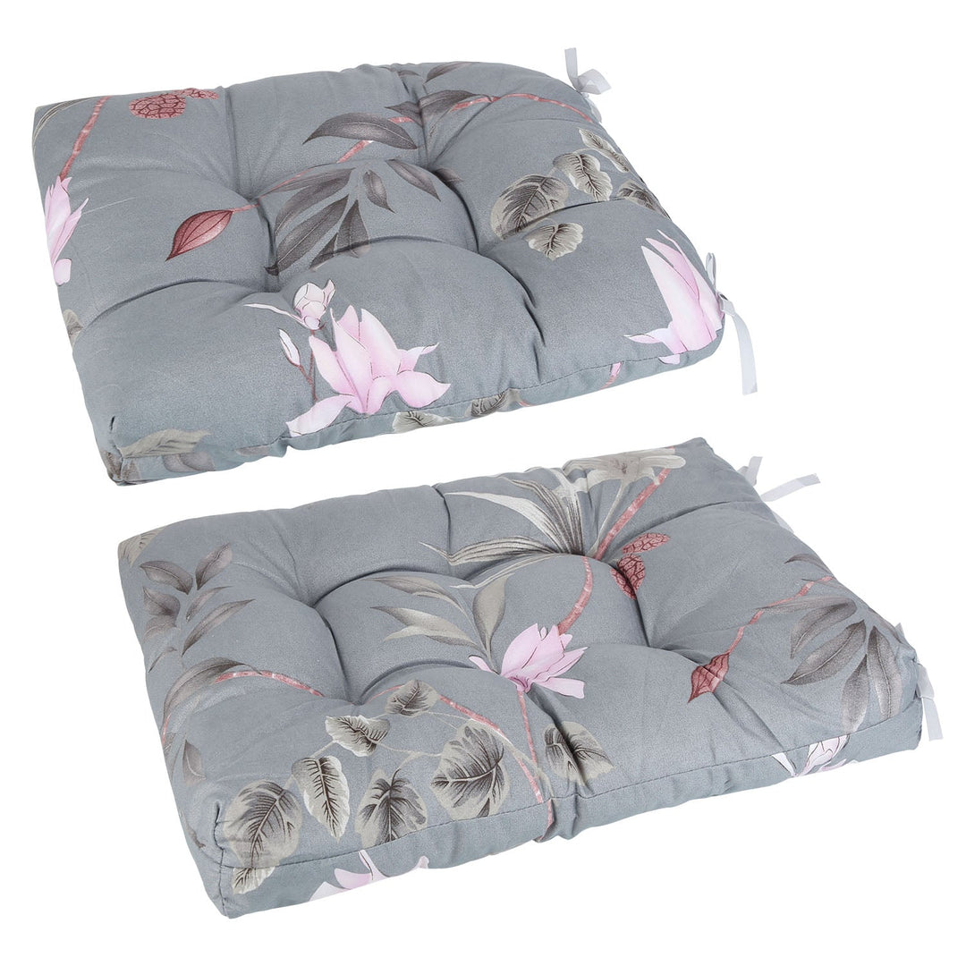 2Pcs Rocking Chair Cushion Upper And Lower Back And Seat Sets with Non-Slip Ties Polyester Fiber Filling Comfortable for Indoor Home Office Car