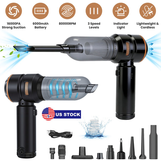 Cordless Handheld Vacuum Cleaner 16000PA with Brushless Motor