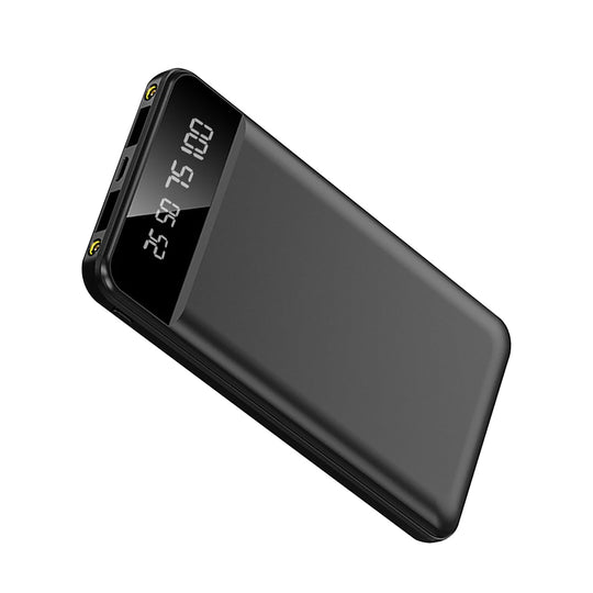 10000mAh Power Bank Portable Ultra Slim Charger External Battery Pack with 2 USB Output Ports Charging Cable LED Flashlight Compatible with IOSPhone 1