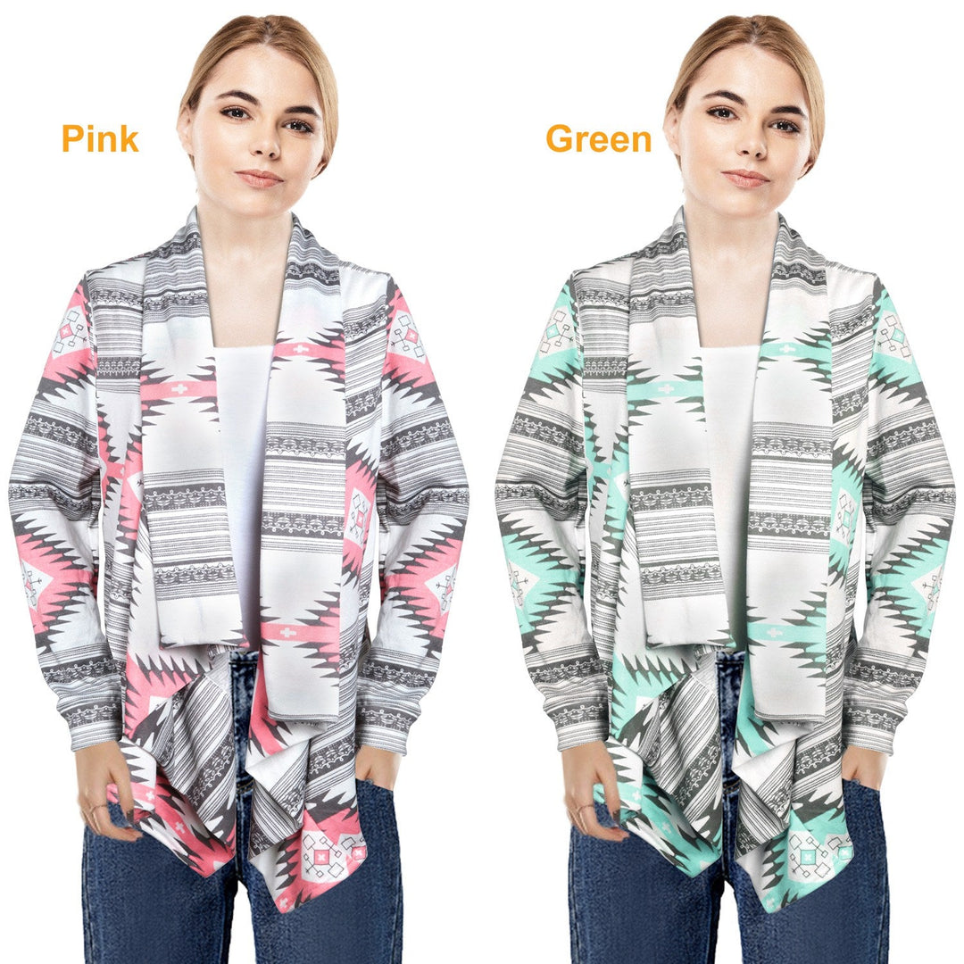 Women Open Front Cardigan Long Sleeve Shawl Neck Breathable Cardigan Well Collection w/ T-Shirt Tank Jeans Leggings