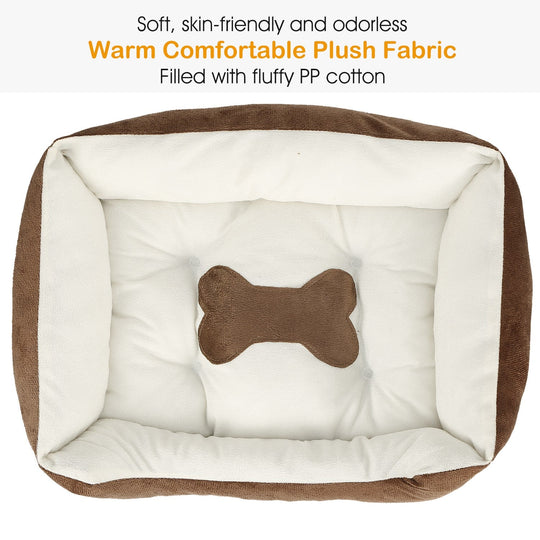 Pet Dog Bed Soft Warm Fleece Puppy Cat Bed Dog Cozy Nest Sofa Bed Cushion Mat For S/M Dog