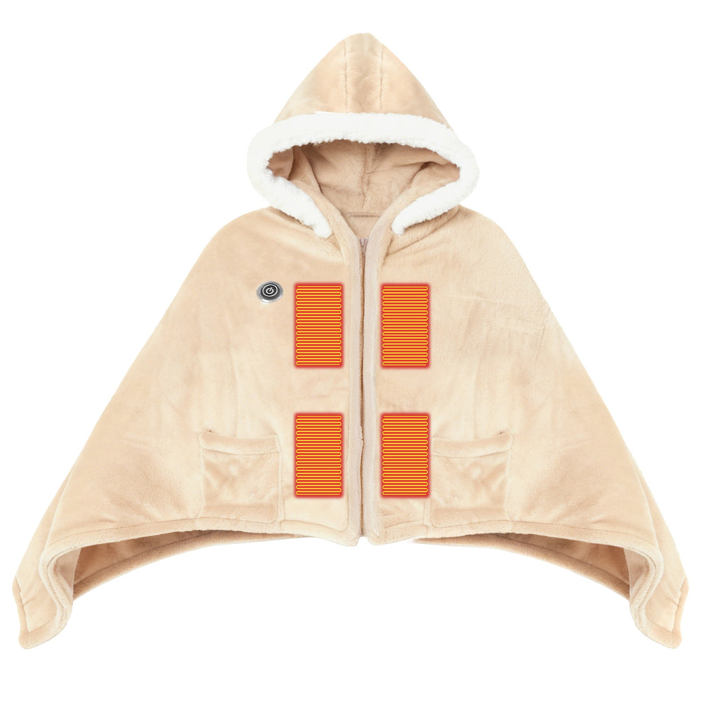 Wearable Heated Blanket with 8 Heating Zones and 3 Temp Levels
