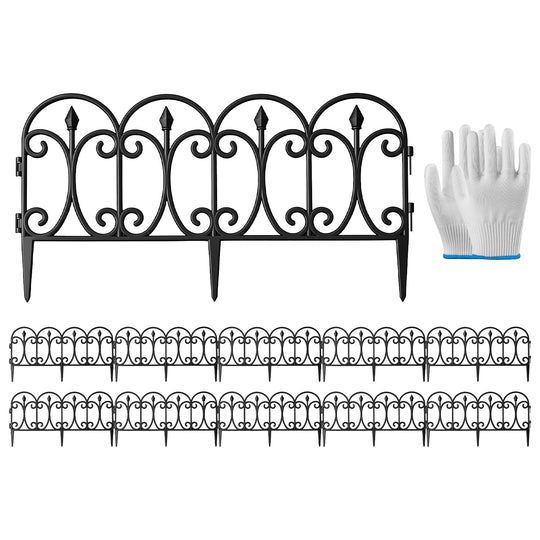 Garden Edging Border Panels 10-Pack with Rotatable Connectors