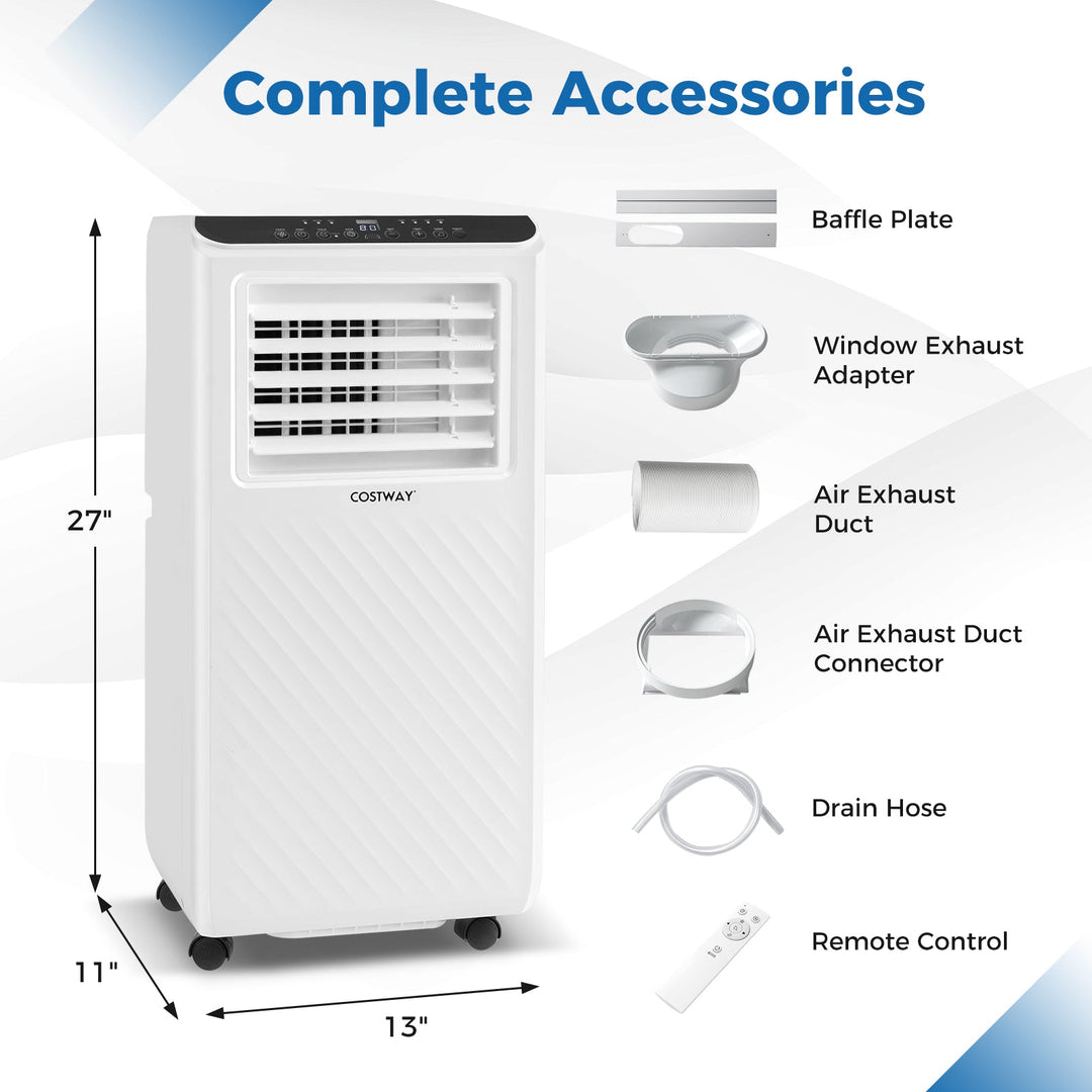 Portable Air Conditioner 8000 BTU 3-in-1 Cooling Fan Dehumidifier