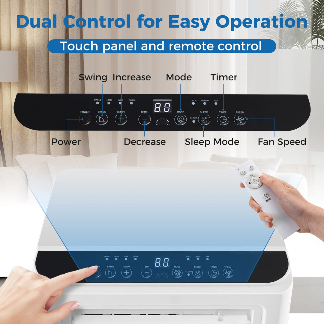 Portable Air Conditioner 8000 BTU 3-in-1 Cooling Fan Dehumidifier