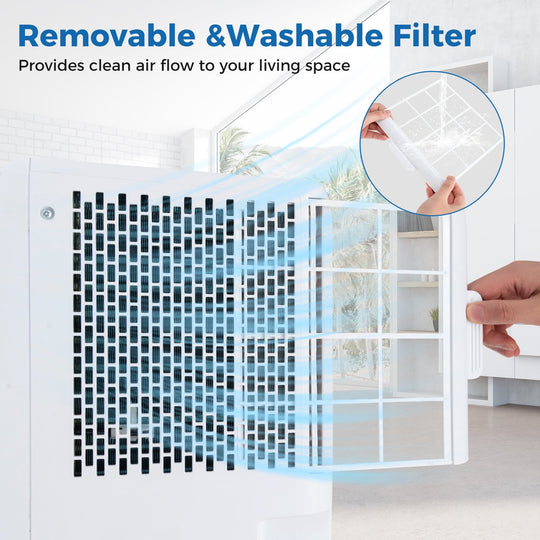 Portable Air Conditioner 8000 BTU 3-in-1 Cooling Fan Dehumidifier