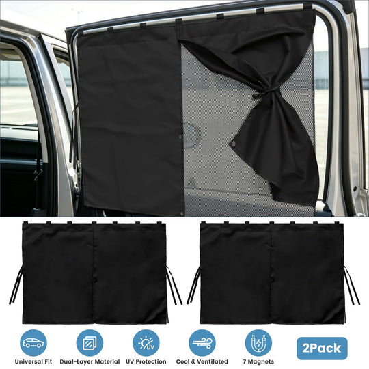Magnetic Car Window Shades - 3 Adjustable Modes, UV Protection