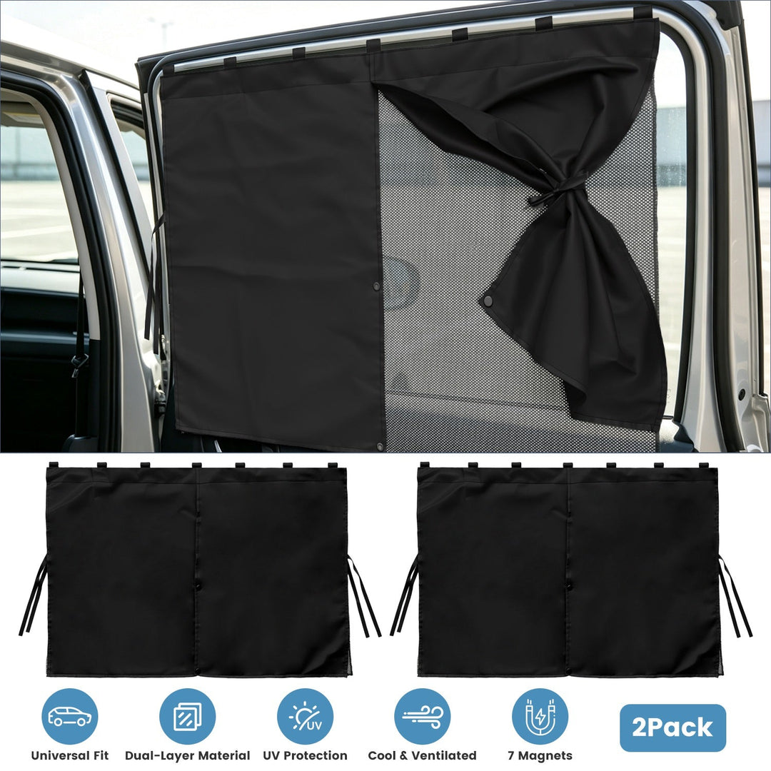 Magnetic Car Window Shades - 3 Adjustable Modes, UV Protection