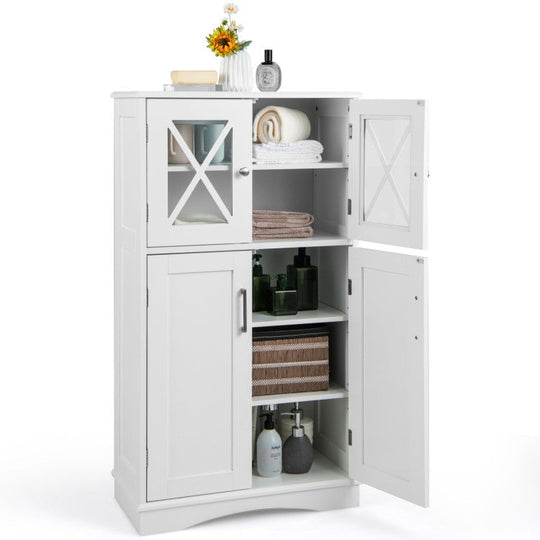 5-Piece Modern Bathroom Suite: Over The Toilet Cabinet + Smart Toilet Bidet + Oval Sink + Floor Cabinet + Clothes Dryer