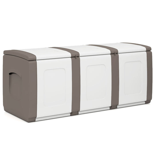 80 Gallon Patio Container with Lockable Lid for Packages and Garden