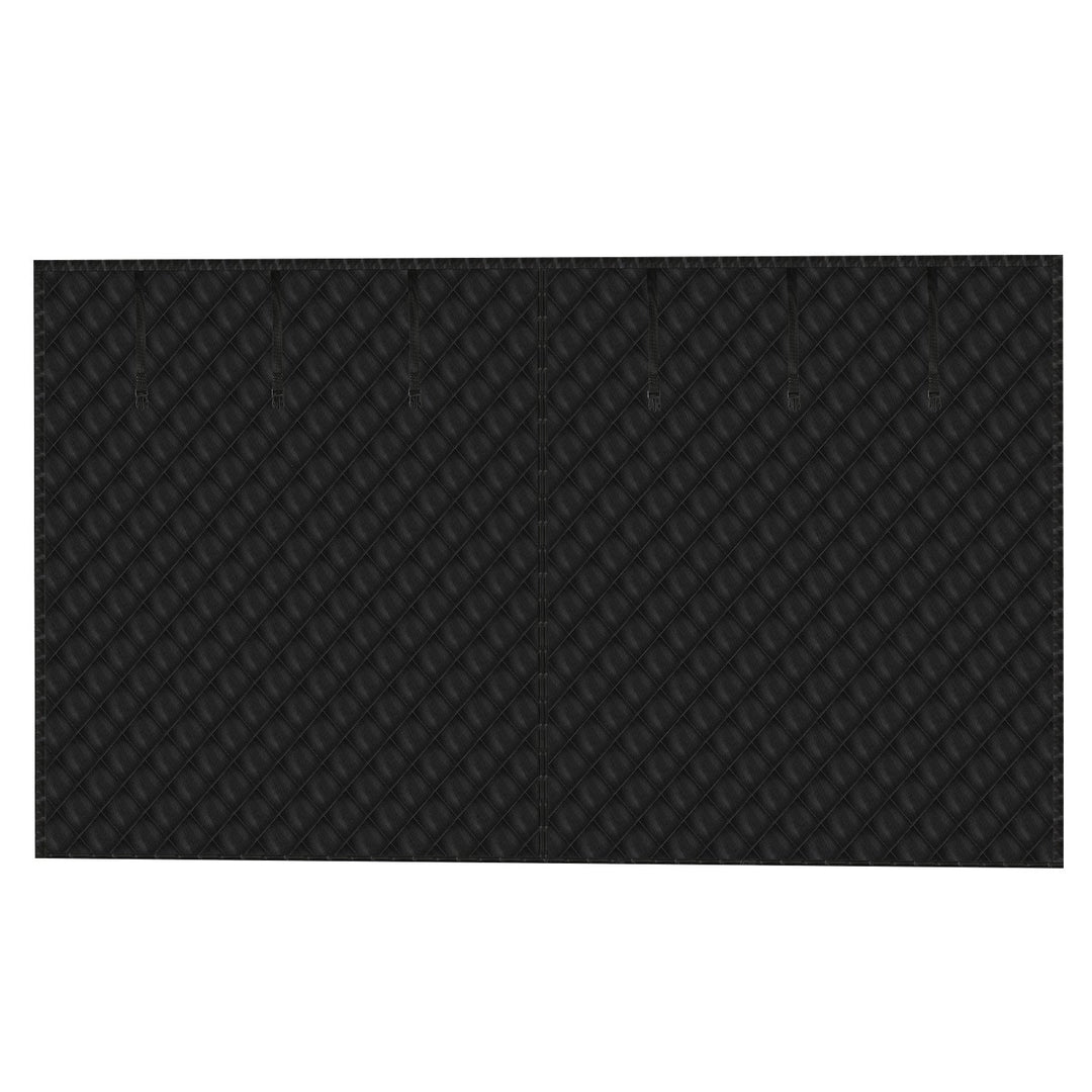 16*7FT Magnetic Thermal Insulated Garage Door Curtain for Winter Two-Car Garage Screen with Magnetic Closure 8 Roll Up Buckle Straps for Two Cars Weat
